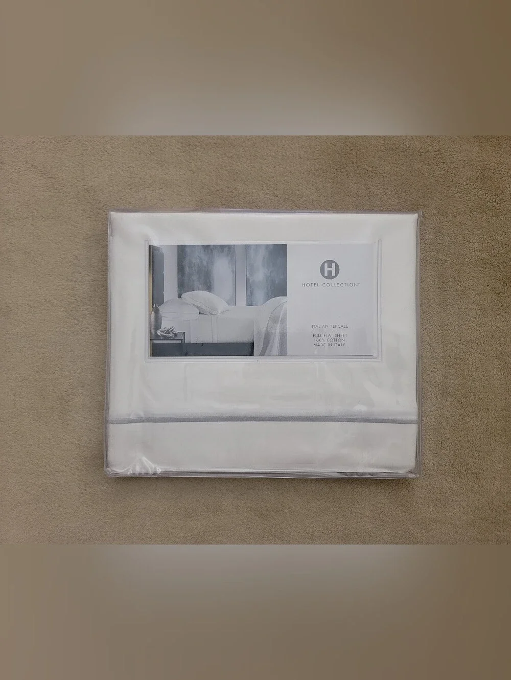 Hotel Collection Italian Percale Full Flat Sheet Only